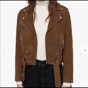 All saints Sarana Suede Biker Jacket